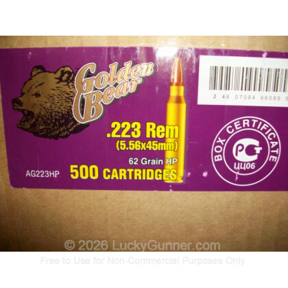 Image 10 of Rifle Ammo from Golden Bear Image 10 of Golden Bear .223 Remington Ammo