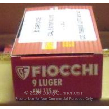 Image 1 of Fiocchi 9mm Luger (9x19) Ammo