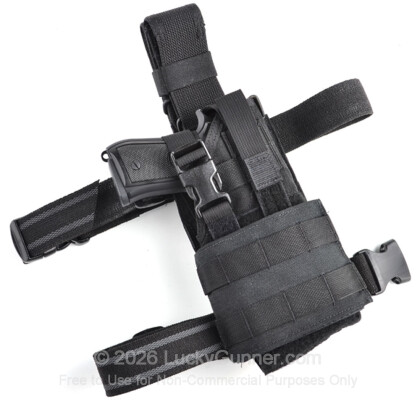 Large image of Ambidextrous Universal Configurable Holster - Belt / Leg-Drop / MOLLE From Eagle Industries - Black