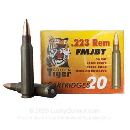 Image 2 of 223 Ammo from Golden Tiger Image 2 of Golden Tiger .223 Remington Ammo