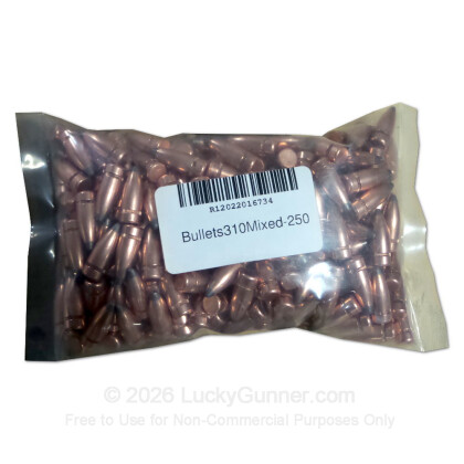 Large image of Cheap 7.62x39mm ( .310" Diameter) Projectiles  For Sale - Mixed Weight in Stock by Various Manufacturers - 250 Count 