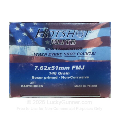 Image 1 of Hotshot Ammunition .308 (7.62X51) Ammo
