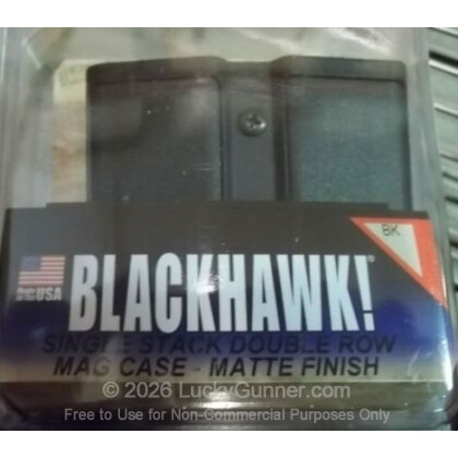Large image of Double Single-Stack Pistol Magazine Pouch - Blackhawk - Black