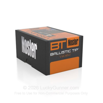 Large image of Bulk 223 Rem Bullets For Sale - 55 Grain Ball Tip Bullets in Stock by Nosler - 100