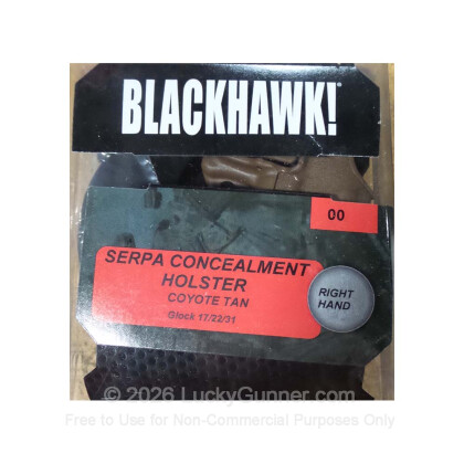 Large image of Cheap Glock 17/22/31 Full Size Holster For Sale - Right Hand Level II Retention Holster in Stock by Blackhawk Serpa CQC - Coyote Tan