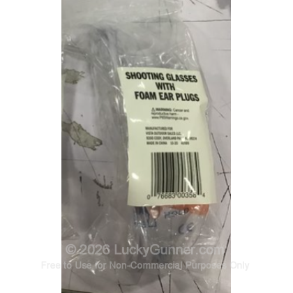 Large image of Champion Clear Colored Shooting Glasses With Foam Ear Plugs For Sale - 40999 - Champion Glasses in Stock