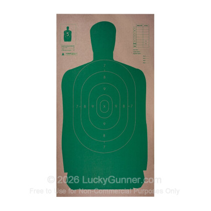 Large image of Champion Cardboard Silhouette LE Targets For Sale - Green B27 Targets In Stock