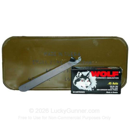 Image 1 of Wolf Ammo from Wolf Image 1 of Wolf .45 ACP (Auto) Ammo