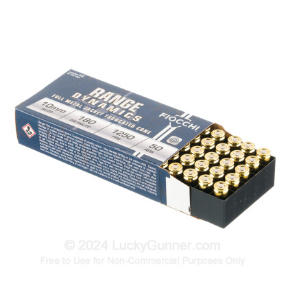 Large image of Cheap 10mm Auto Ammo For Sale - 180 Grain FMJTC Ammunition in Stock by Fiocchi - 50 Rounds