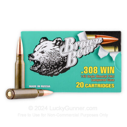 Image 1 of Brown Bear .308 (7.62X51) Ammo