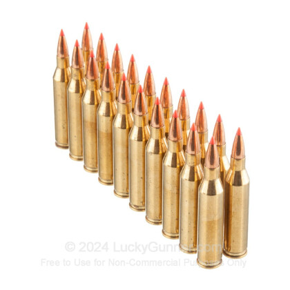 Large image of Premium 243 Ammo For Sale - 80 Grain Hornady GMX Ammunition in Stock by Black Hills Gold - 20 Rounds