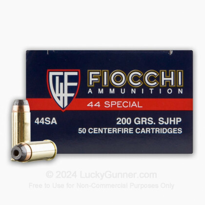 Large image of Cheap 44 Special Ammo For Sale - 200 Grain SJHP Ammunition in Stock by Fiocchi Pistol Shooting Dynamics - 500 Rounds 