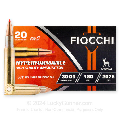Large image of Bulk .30-06 Springfield Ammo - Fiocchi Extrema Hunting 180gr SST - 200 Rounds