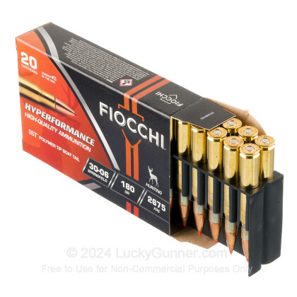 Large image of Bulk .30-06 Springfield Ammo - Fiocchi Extrema Hunting 180gr SST - 200 Rounds