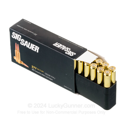 Large image of Cheap 277 Fury Ammo For Sale - 135 Grain FMJ Ammunition in Stock by Sig Sauer Elite Ball - 20 Rounds