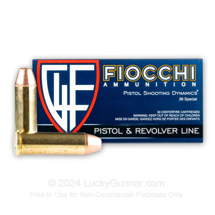 Large image of Cheap 38 Special Ammo For Sale - 148 gr SJHP Fiocchi Ammunition In Stock - 50 Rounds