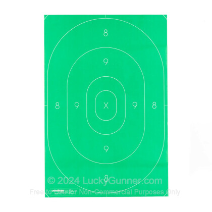 Large image of Targets - Champion - Green B27 Paper Center Ring - 100 Targets In Stock