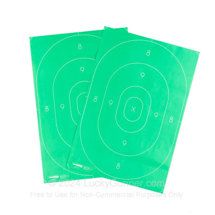 Large image of Targets - Champion - Green B27 Paper Center Ring - 100 Targets In Stock