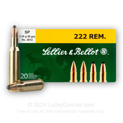Image 1 of Sellier & Bellot .222 Remington Ammo