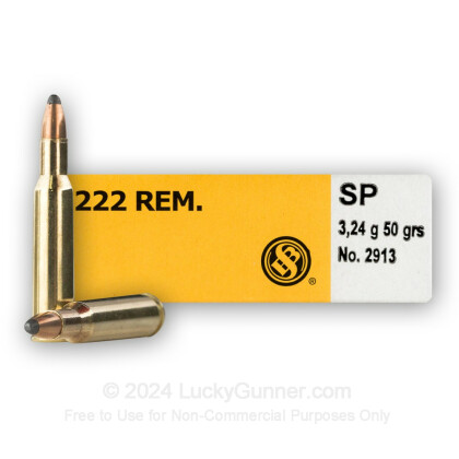 Image 2 of Sellier & Bellot .222 Remington Ammo