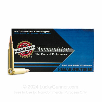 Large image of Cheap 223 Rem Ammo For Sale - 55 Grain FMJ Ammunition in Stock by Black Hills Remanufactured - 50 Rounds