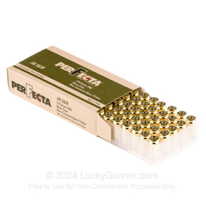 Large image of Cheap 40 S&W Ammo For Sale - 170 Grain FMJ Ammunition in Stock by Fiocchi Perfecta - 1000 Rounds