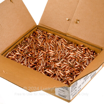 Large image of Bulk 308 (.308) Bullets For Sale - 155 Grain HPBT Match Bullets in Stock by Hornady - 500