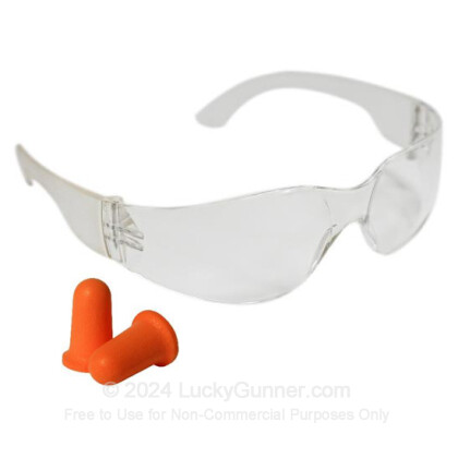 Large image of Champion Clear Colored Shooting Glasses With Foam Ear Plugs For Sale - 40999 - Champion Glasses in Stock