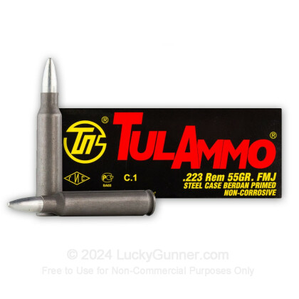 Large image of Bulk 223 Rem Ammo For Sale - 55 Grain Full Metal Jacket Ammunition in Stock by Tula - 1000 Rounds