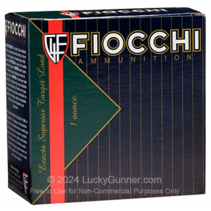 Large image of Cheap 12 Gauge Ammo For Sale - 2-3/4” 1oz. #8 Shot Ammunition in Stock by Fiocchi Target Light - 25 Rounds