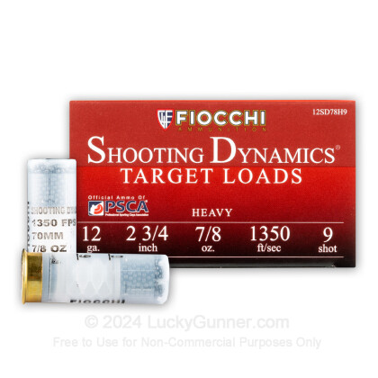 Large image of Bulk 12 Gauge Ammo For Sale - 2-3/4" 7/8oz. #9 Shot Ammunition in Stock by Fiocchi - 250 Rounds