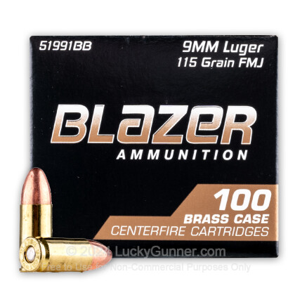 Image 1 of Blazer Brass 9mm Luger (9x19) Ammo