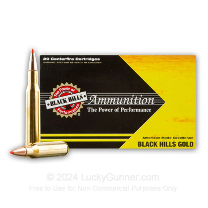 Large image of Premium 300 Winchester Magnum Ammo For Sale - 178 Grain A-Max Polymer Tip Ammunition in Stock by Black Hills Gold - 20 Rounds