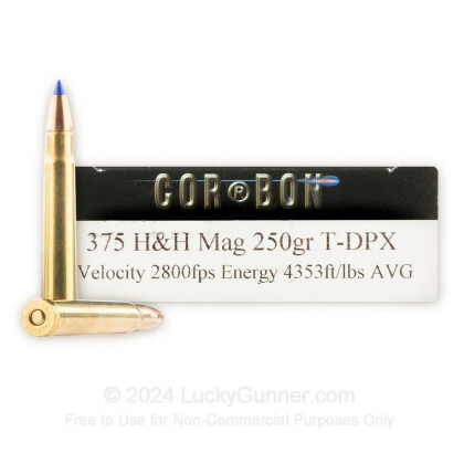 Image 1 of DPX Ammunition .375 H&H Magnum Ammo