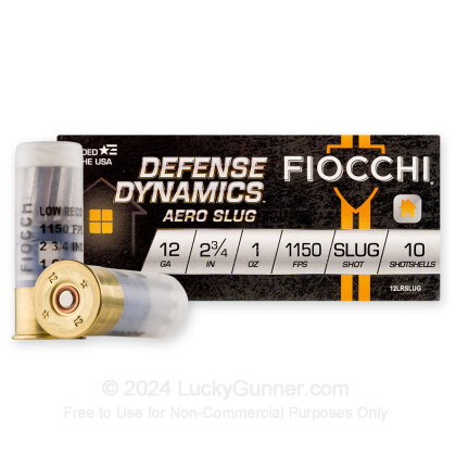 Large image of Cheap 12 ga Slugs For Sale - Fiocchi 1 oz Aero Low Recoil Slug Ammo - 10 Rounds