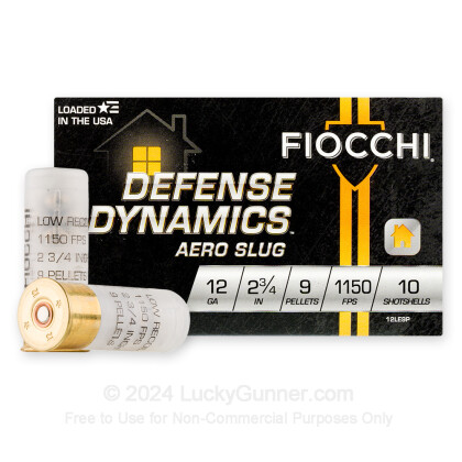 Large image of Bulk 12 Gauge Ammo For Sale - 2-3/4” 9 Pellets #1 Buckshot Ammunition in Stock by Fiocchi Low Recoil - 250 Rounds