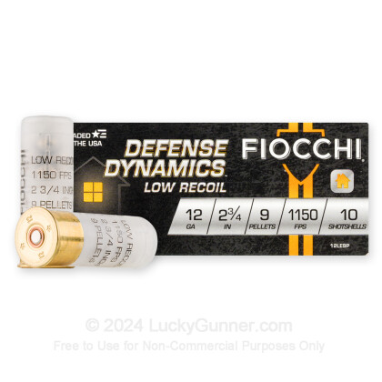 Large image of Bulk 12 Gauge Ammo For Sale - 2-3/4” 9 Pellets #1 Buckshot Ammunition in Stock by Fiocchi Low Recoil - 250 Rounds