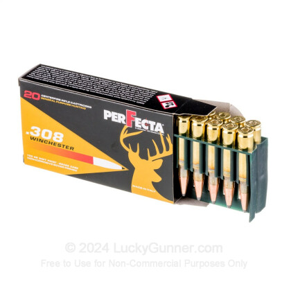 Large image of Bulk 308 Ammo For Sale - 150 Grain SP Ammunition in Stock by Fiocchi Perfecta - 400 Rounds