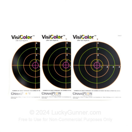 Large image of Champion VisiColor 8" Bull's Eye Targets For Sale - Reactive Indicator Targets In Stock
