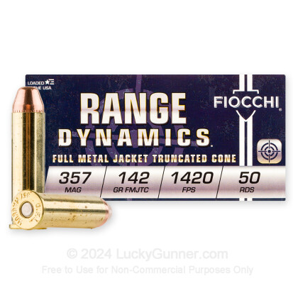 Large image of 357 Mag Ammo For Sale - 142 gr FMJTC Fiocchi Ammunition In Stock