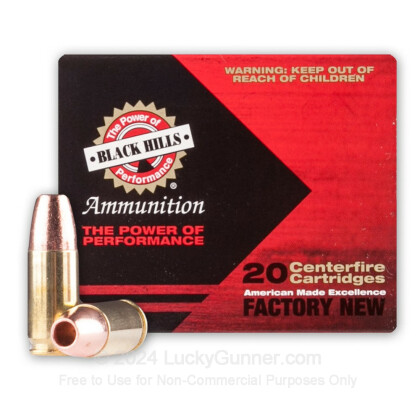 Large image of Premium 9mm +P Ammo For Sale - 115 Grain TAC-XP Ammunition in Stock by Black Hills - 20 Rounds