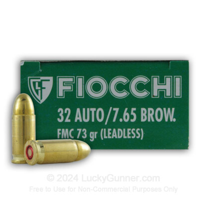 Large image of Bulk 32 ACP Ammo - 73 gr FMJ - Fiocchi Leadless - 1000 Rounds