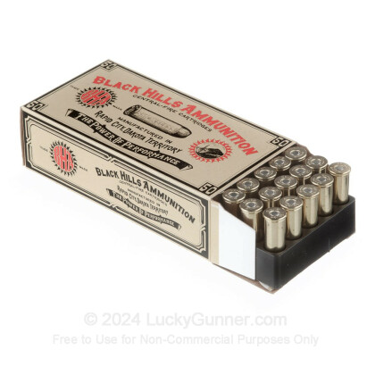 Large image of Cheap 44-40 WCF Ammo For Sale - 200 Grain RNFP Ammunition in Stock by Black Hills Cowboy - 50 Rounds