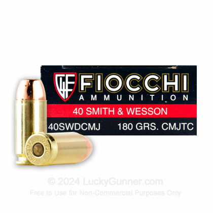 Large image of Bulk 40 S&W - 180 gr CMJTC - Fiocchi - 1000 Rounds For Sale Online