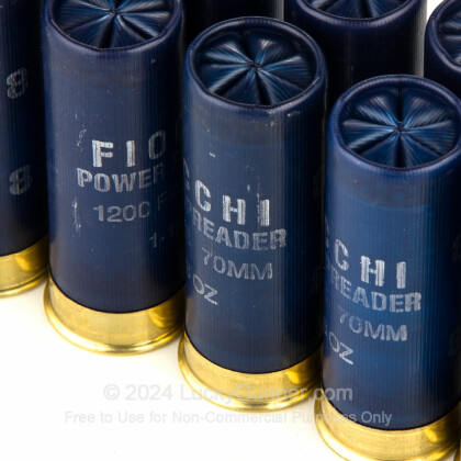 Large image of Cheap 12 ga Target Shells For Sale - 2-3/4" 1 1/8 oz #8 Spreader Target Shell Ammunition by Fiocchi - 25 Rounds 