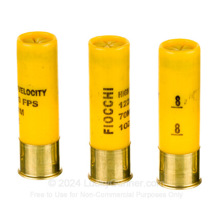 Large image of Cheap 20 Gauge Ammo For Sale - 2-3/4” 1oz. #8 Shot Ammunition in Stock by Fiocchi - 25 Rounds