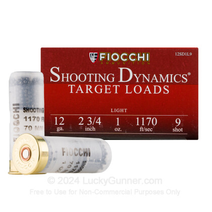 Large image of Bulk 12 Gauge Ammo For Sale - 2-3/4” 1oz. #9 Shot Ammunition in Stock by Fiocchi - 250 Rounds