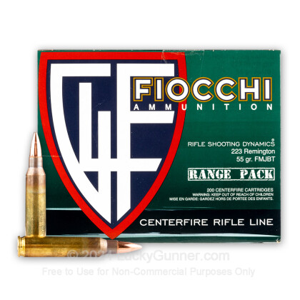 Large image of Bulk 223 Rem Ammo For Sale - 55 Grain FMJBT Ammunition in Stock by Fiocchi Shooting Dynamics - 1000 Rounds