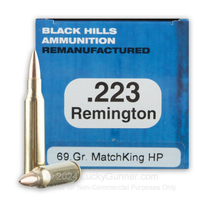 Large image of Bulk 223 Rem Ammo For Sale - 69 Grain HP Ammunition in Stock by Black Hills MatchKing - 500 Rounds