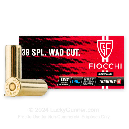 Large image of Cheap 38 Special Ammo For Sale - 148 gr LWC Fiocchi Ammunition In Stock - 50 Rounds